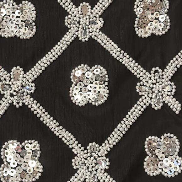 Vintage Lawrence Kazar faux pear and sequin beaded top long back zipper … - Picture 13 of 14